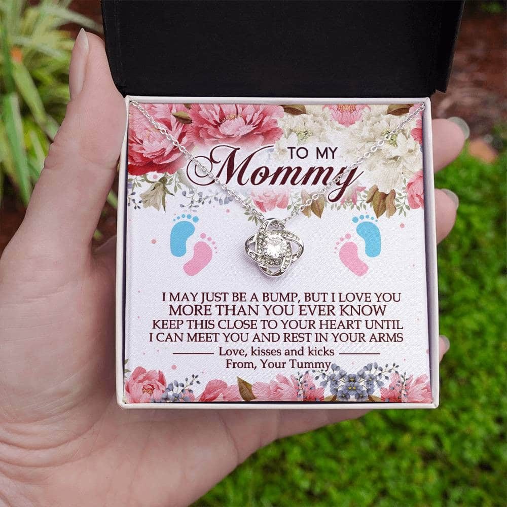 To My Mommy I May Just Be A Bump But I Love You More Than You Ever Know Pendant Necklace