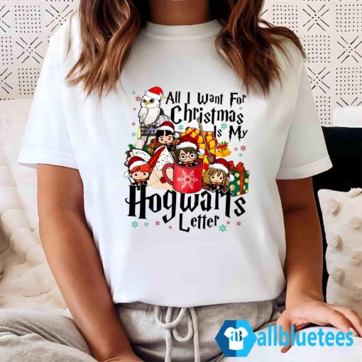 All I Want for Christmas is my Hogwarts letter Sweatshirt Women T Shirt white L500