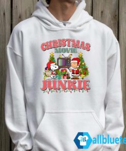 Christmas Movie Junkie Sweatshirt Hoodie White z65