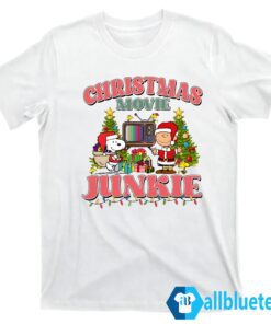 Christmas Movie Junkie Sweatshirt T shirt white