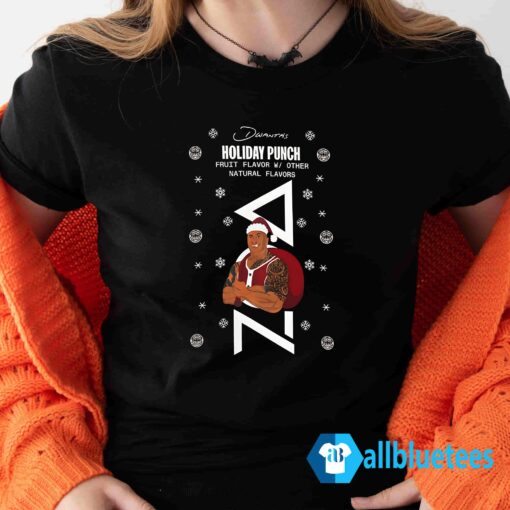 Dwanta Claus Holiday Punch Fruit Flavor W Other Natural Favors Christmas Shirt Lady T Shirt black L500