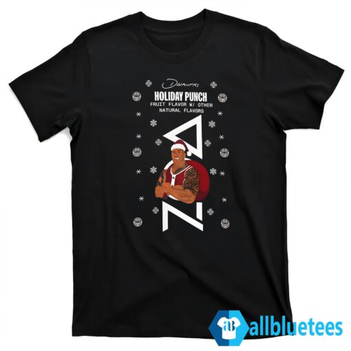 Dwanta Claus Holiday Punch Fruit Flavor W Other Natural Favors Christmas Shirt T shirt black