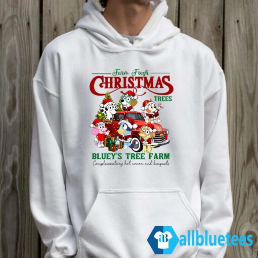 Farm Fresh Christmas Trees Blueys Tree Farm Sweatshirt Hoodie White z65