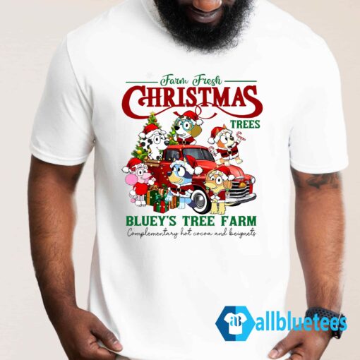 Farm Fresh Christmas Trees Blueys Tree Farm Sweatshirt Men T Shirt white g500