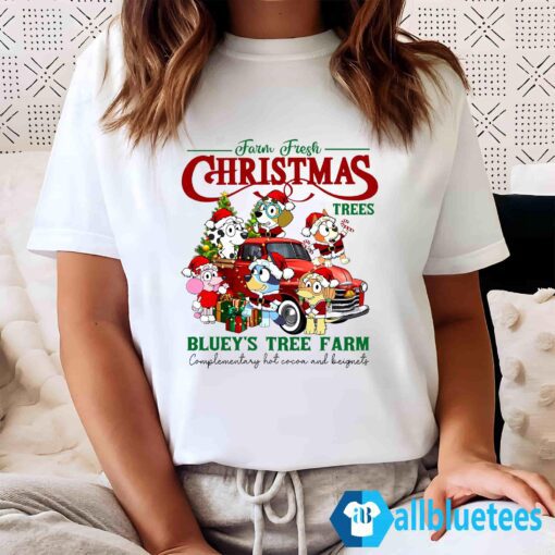 Farm Fresh Christmas Trees Blueys Tree Farm Sweatshirt Women T Shirt white L500