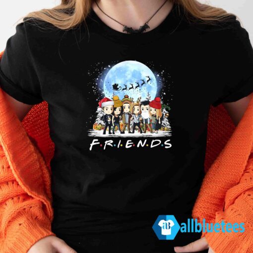 Friends Chibi Christmas Shirt Lady T Shirt black L500