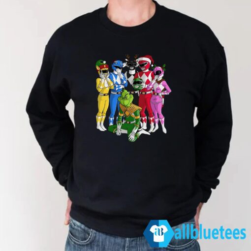 Grinch Rangers Christmas Shirt Sweatshirt Black z66