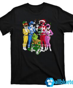 Grinch Rangers Christmas Shirt T shirt black