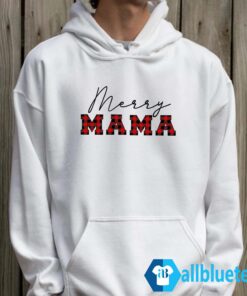 Merry Mama Sweatshirt Hoodie White z65