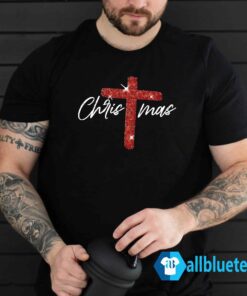 Retro Christmas Faith Cross Sweatshirt Men T Shirt Black G500