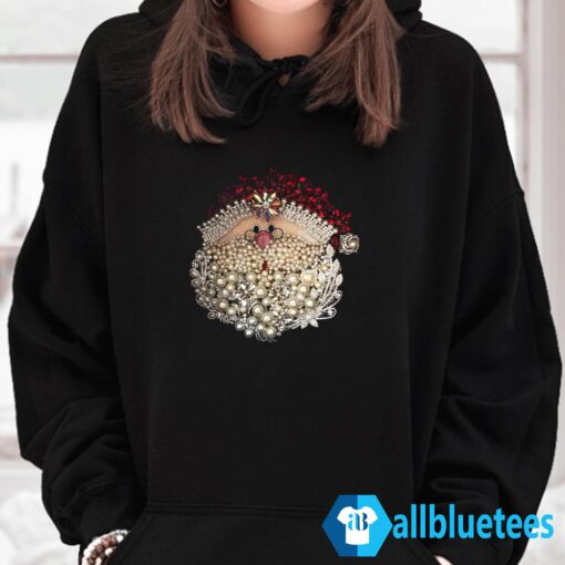 Santa Claus Jewel Christmas sweatshirt Hoodie Black z65