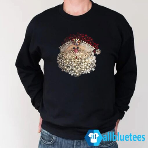 Santa Claus Jewel Christmas sweatshirt Sweatshirt Black z66