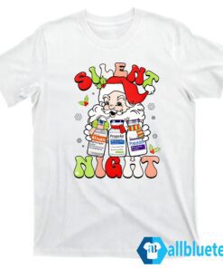 Silent Night Christmas Sweatshirt T shirt white