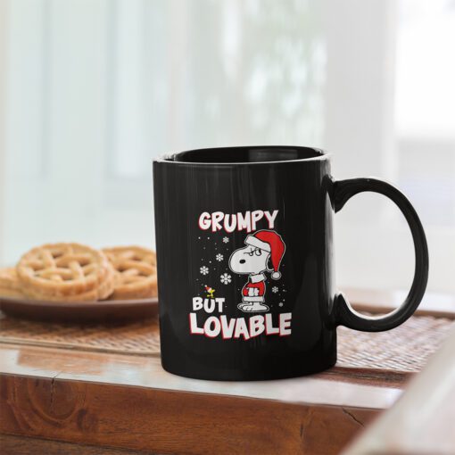 Snoopy And Woodstock Grumpy But Lovable Christmas Mug Funny Xmas Gift