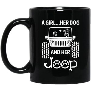 A Girl Her Dog And Her Jeep Mug.jpg