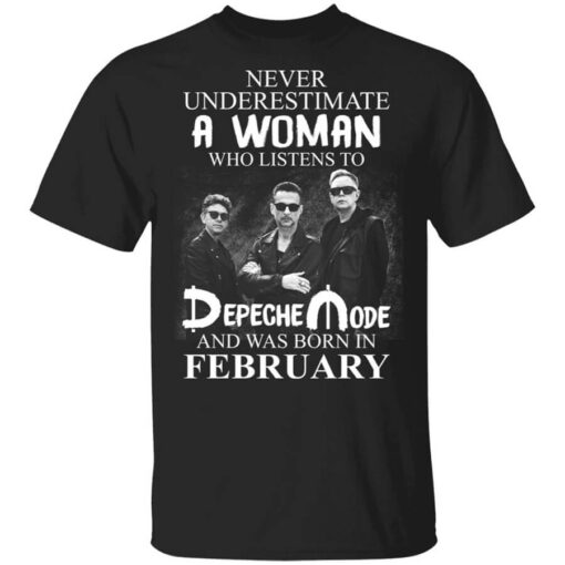 A Woman Who Listens To Depeche Mode And Was Born In February Shirt.jpg