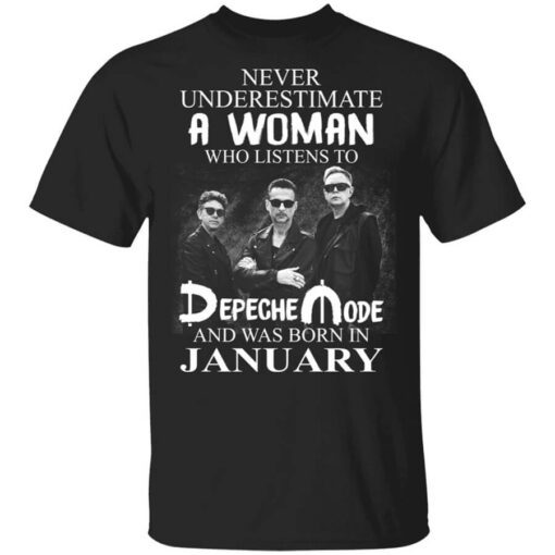 A Woman Who Listens To Depeche Mode And Was Born In January Shirt.jpg