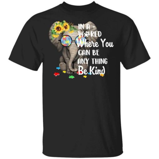 Autism In A World Where You Can Be Anything Be Kind T Shirt.jpg