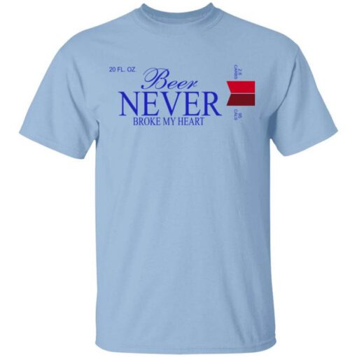 Beer Never Broke My Heart Michelob Ultra T Shirt.jpg