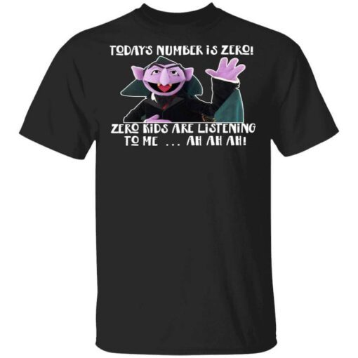 Count Von Count – Todays Number Is Zero Zero Kids Are Listening To Me T Shirt.jpg