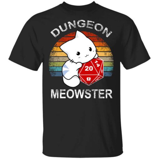 Dungeon Meowster Retro Vintage Funny Cat T Shirt.jpg