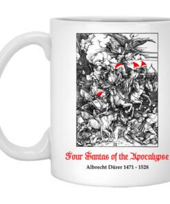 Four Santas Of The Apocalypse Albrecht Durer 1471 1528 Mug.jpg