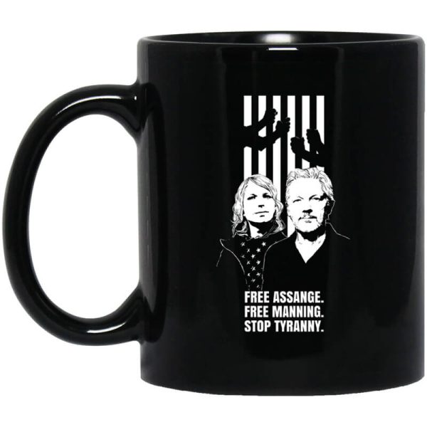 Free Assange Free Manning Stop Tyranny Mug.jpg