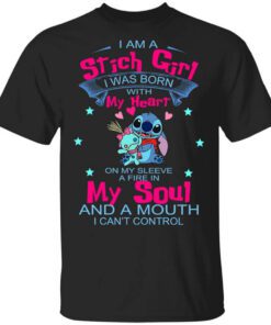 I Am A Stitch Girl Was Born In With My Heart On My Sleeve Shirt.jpg