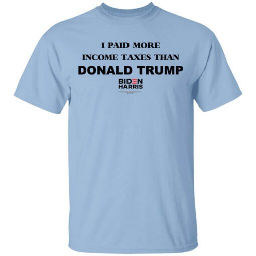 I Paid More Income Taxes Than Donald Trump Biden Harris 2020 Shirt.jpg