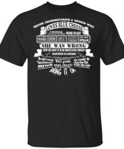 Never Underestimate A Woman Who Loves Blue Cheese She Was Wrong T Shirt.jpg