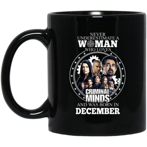 Never Underestimate A Woman Who Loves Criminal Minds And Was Born In December Mug.jpg