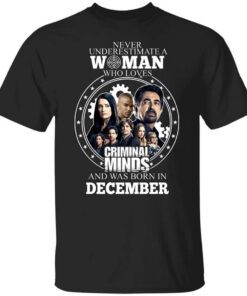 Never Underestimate A Woman Who Loves Criminal Minds And Was Born In December T Shirt.jpg