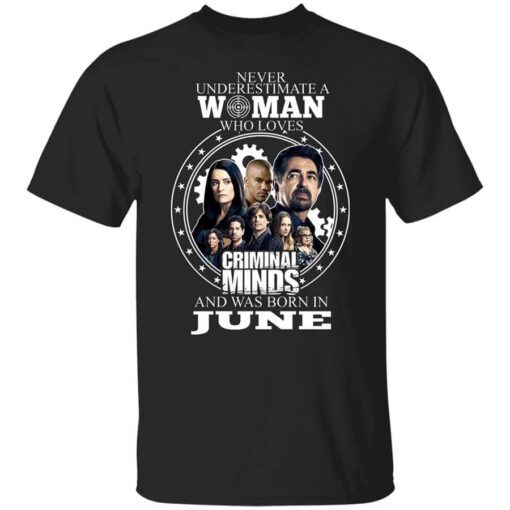 Never Underestimate A Woman Who Loves Criminal Minds And Was Born In June T Shirt.jpg