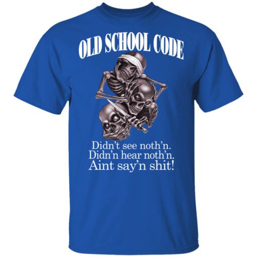 Old School Code Didnt See Nothing Shirt.jpg