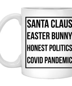 Santa Claus Easter Bunny Honest Politics Covid Pandemic Mug.jpg