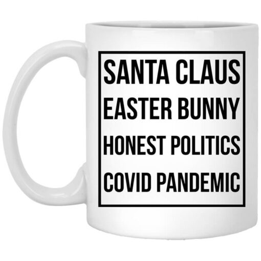 Santa Claus Easter Bunny Honest Politics Covid Pandemic Mug.jpg