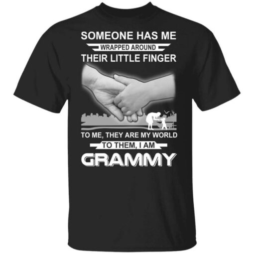 Someone Has Me Wrapped Around Their Little Finger I Am Grammy T Shirt.jpg