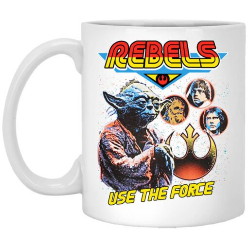 Star Wars Rebels Use The Force Yoda Luke Skywalker Chewbacca Han Solo Mug.jpg