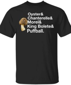 The Mushroom Forager Oyster Chanterelle Morel King Bolete Puffball T Shirt.jpg