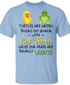 Turtles Are Green Ducks Go Quack Were Best Friends Cause Our Heads Are Equally Whack T Shirt.jpg