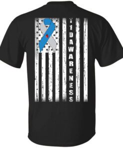 Type 1 Diabetes Awareness Support T1d Flag Ribbon T Shirt.jpg