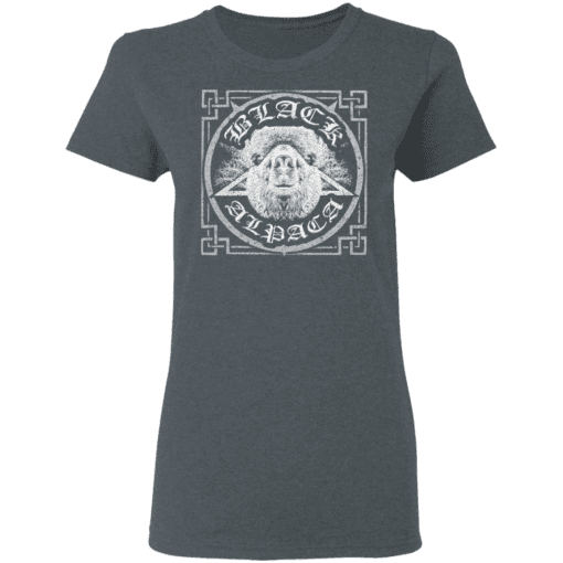 Black Alpaca Women T Shirt Dark Heather.png