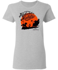 Disney Lion King Hakuna Matata Trio Orange Sunset Women T Shirt 3.jpg