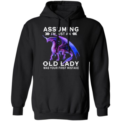 Dragon Assuming I Am Just An Old Lady Was Your First Mistake Hoodie 1.jpg