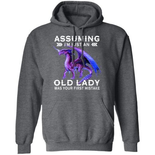 Dragon Assuming I Am Just An Old Lady Was Your First Mistake Hoodie 3.jpg