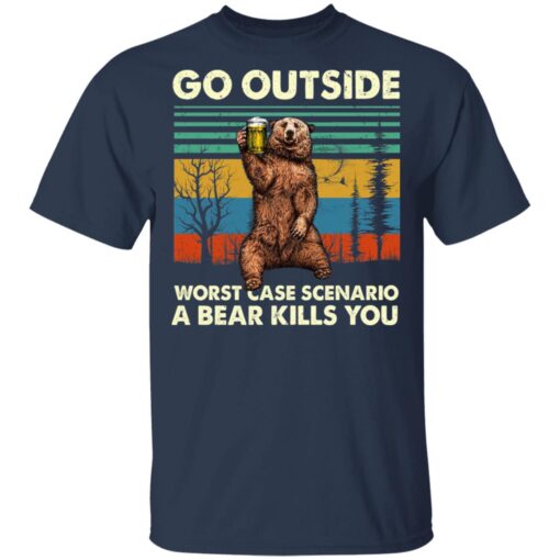 Go Outside Worst Case Scenario A Bear Kills You T Shirt 3.jpg