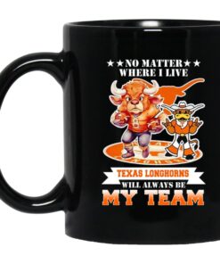 No Matter Where I Live Texas Longhorns Will Always Be My Team Mug.jpg