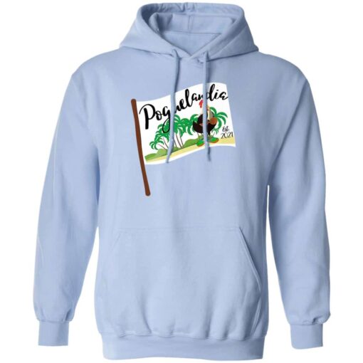 Poguelandia Flag With Chicken In Coconut Bra Hoodie.jpg