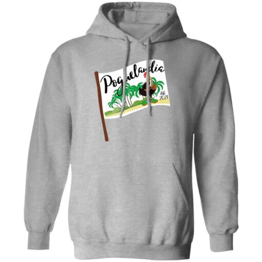 Poguelandia Flag With Chicken In Coconut Bra Hoodie Sport Grey.jpg