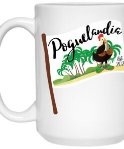 Poguelandia Flag With Chicken In Coconut Bra Mug 1.jpg